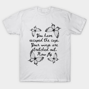 Now fly- Aesthetic Rumi Quote T-Shirt